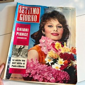 Rare Vintage 1950’s Italian fashion magazine Settimo Sophia Loren cover 50’s